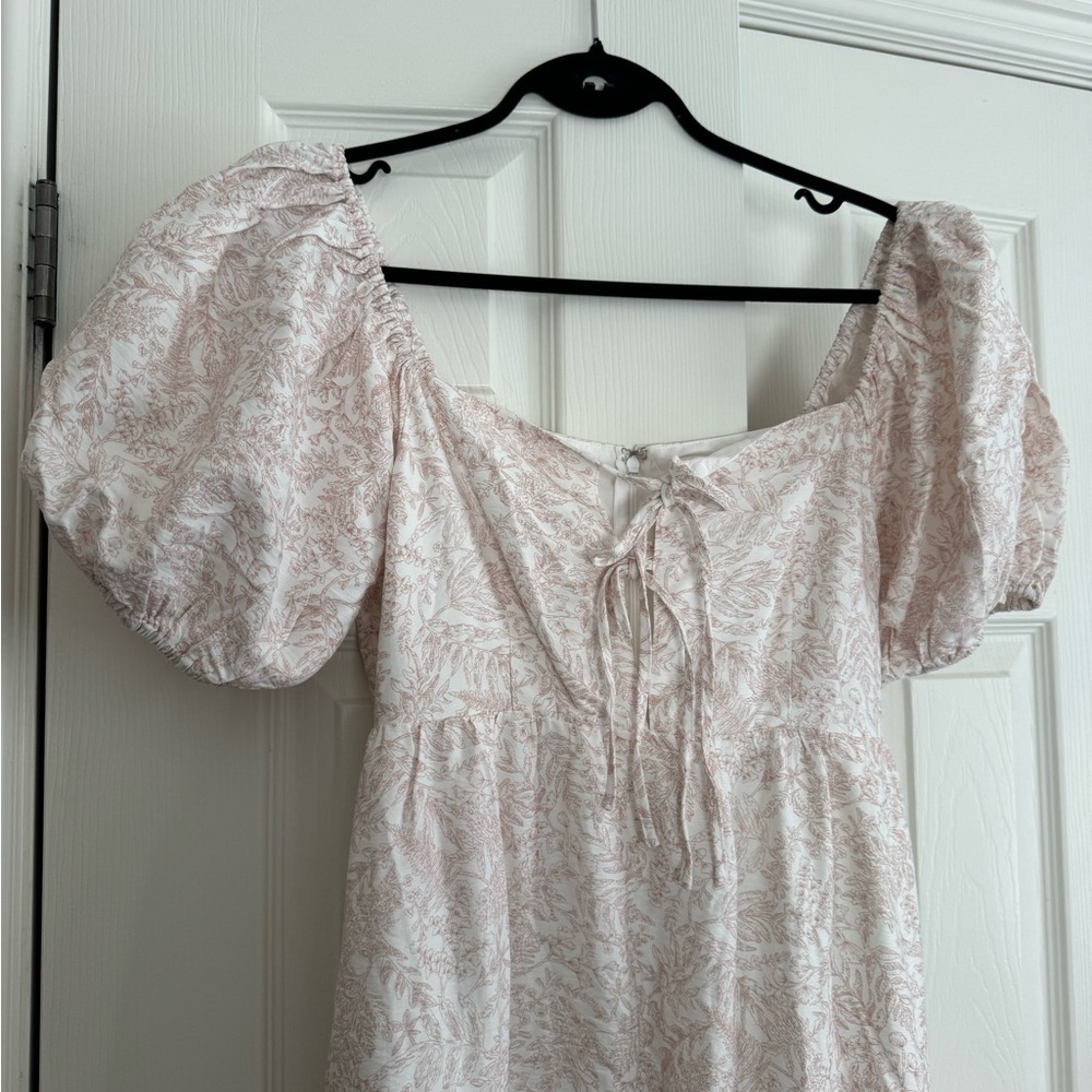 Bohme Cream Puff Sleeve Midi Dress - Picture 2 of 5